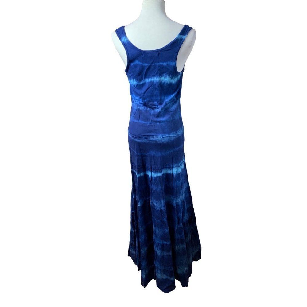 Blue Tie Dye Long Dress. Sz S